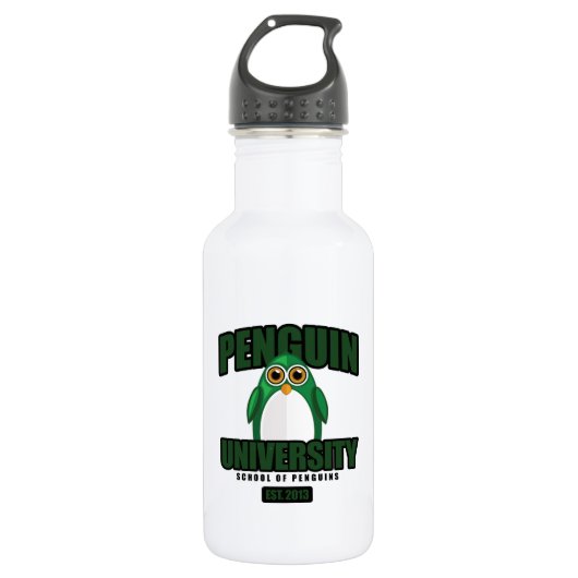 Universität Pinguin - Grün Trinkflasche (Vorderseite)