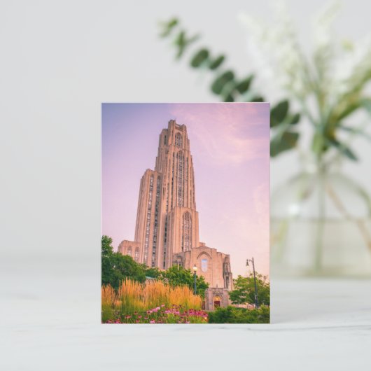 Universität Pittsburgh Kathedrale of Learning Can Postkarte (Stehend Vorderseite)