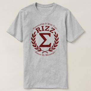 Universität Sigma Rizz R PERSONALISIERT T-Shirt