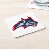 Universität Stony Brook | Seawolfen Rechteckiger Pappuntersetzer (angewinkelt)