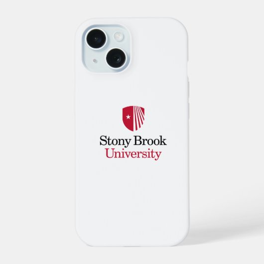 Universität Stony Brook | Wortmarke iPhone 15 Hülle (Rückseite)