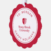 Universität Stony Brook | Wortmarke Ornament Karte (Links)