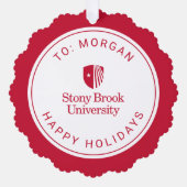Universität Stony Brook | Wortmarke Ornament Karte (Vorderseite)