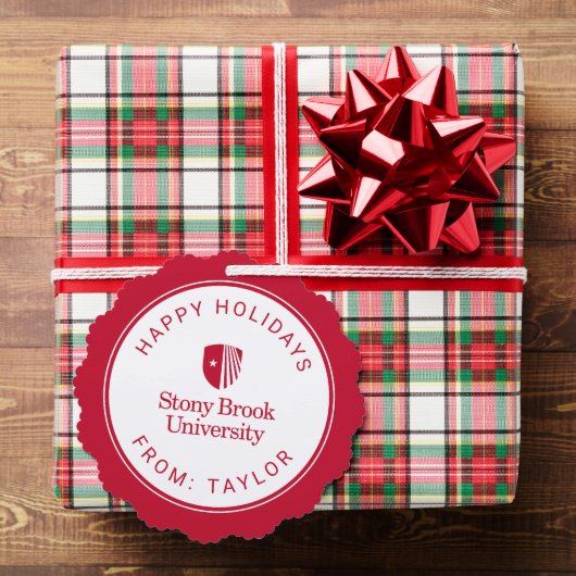 Universität Stony Brook | Wortmarke Ornament Karte (Insitu (Geschenk))