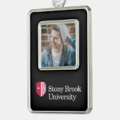 Universität Stony Brook | Wortmarke Rahmen-Ornament Silber (Links)