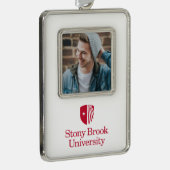 Universität Stony Brook | Wortmarke Rahmen-Ornament Silber (Rechts)