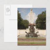Universität Texad Uhrturm. Postkarte (Vorne/Hinten)