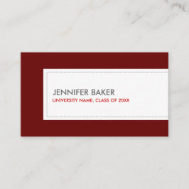 UNIVERSITÄT/UNI STUDENT TIEF ROT TELEFONNUMMERKARTE