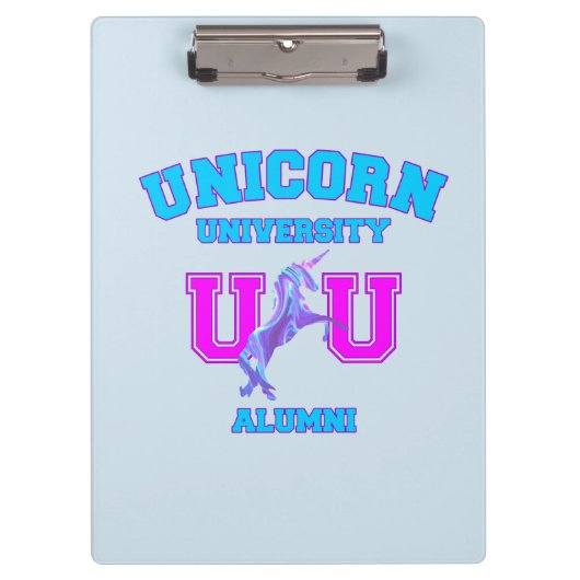 Universität Unicorn Klemmbrett (Vorderseite)