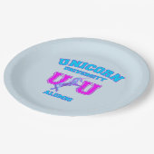 Universität Unicorn Pappteller (Schrägansicht)