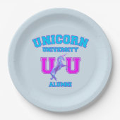 Universität Unicorn Pappteller (Vorderseite)