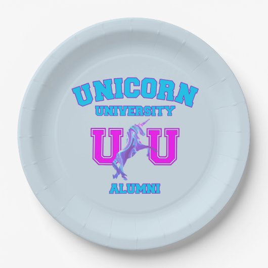 Universität Unicorn Pappteller (Vorderseite)