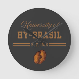 Universität von Hy-Brasil, Est. 1325 Runde Wanduhr