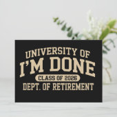 Universität von Ich bin fertig Klasse 2026 Ruhesta Einladung (Stehend Vorderseite)