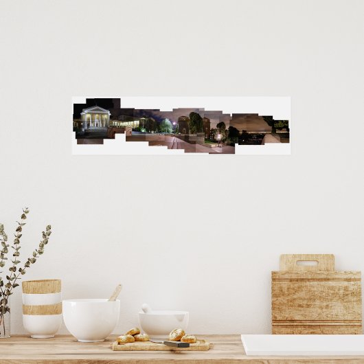 Universität von Kapstadt in der Nacht Poster (Küche)