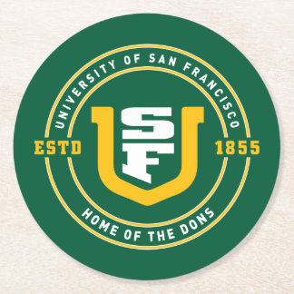 Universität von San Francisco Runder Pappuntersetzer