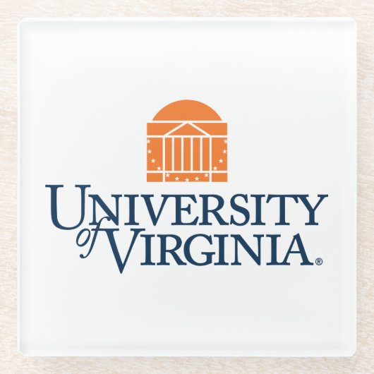 Universität von Virginia Glasuntersetzer (Vorderseite)