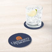 Universität von Virginia Runder Pappuntersetzer (Vor Ort)