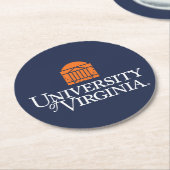 Universität von Virginia Runder Pappuntersetzer (Angewinkelt)