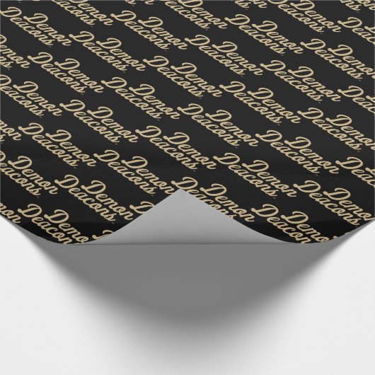 Universität weck Forest | Demon Deacons Script Geschenkpapier (Ecke)