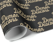 Universität weck Forest | Demon Deacons Script Geschenkpapier (Rolleneckpunkt)