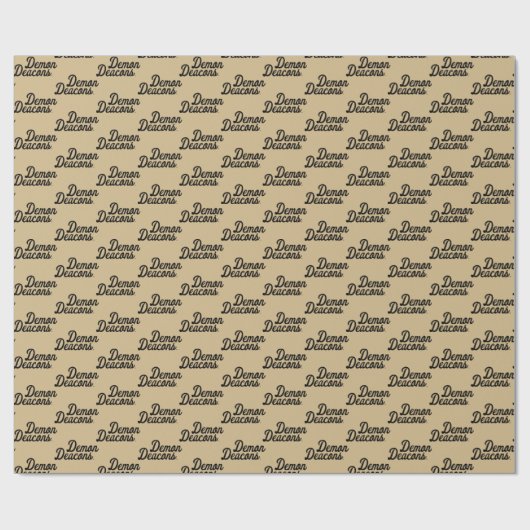 Universität weck Forest | Demon Deacons Script Geschenkpapier (Flach)