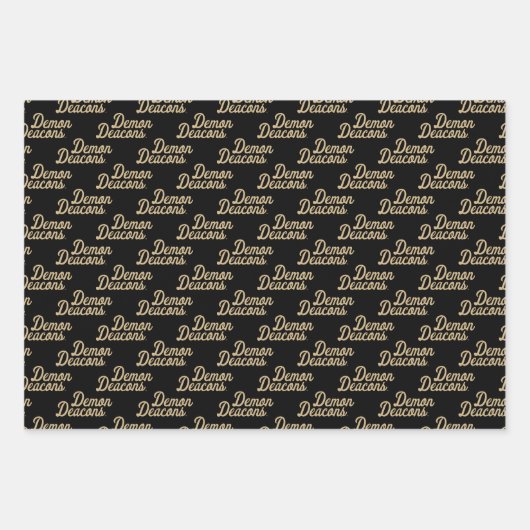 Universität weck Forest | Demon Deacons Script Geschenkpapier Set (Vorderseite 2)