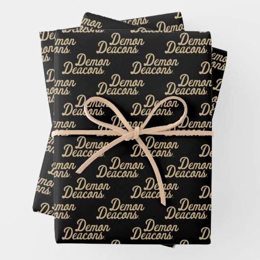 Universität weck Forest | Demon Deacons Script Geschenkpapier Set (Beispiel)