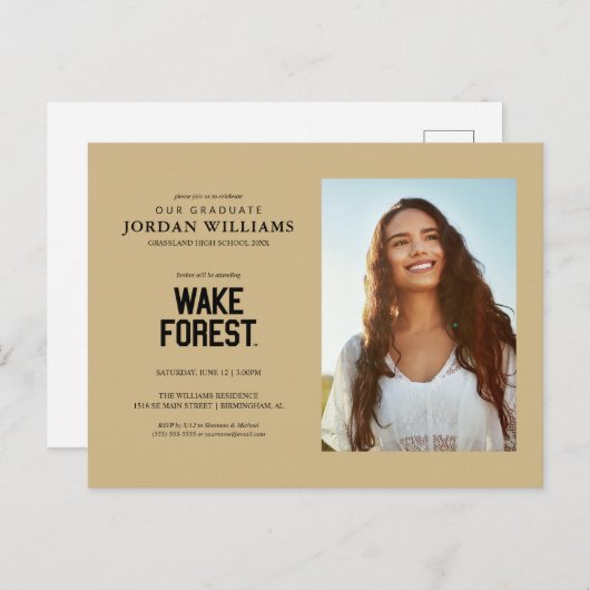 Universität weck Forest | Geweckt Wald Ankündigungspostkarte (Vorne/Hinten)