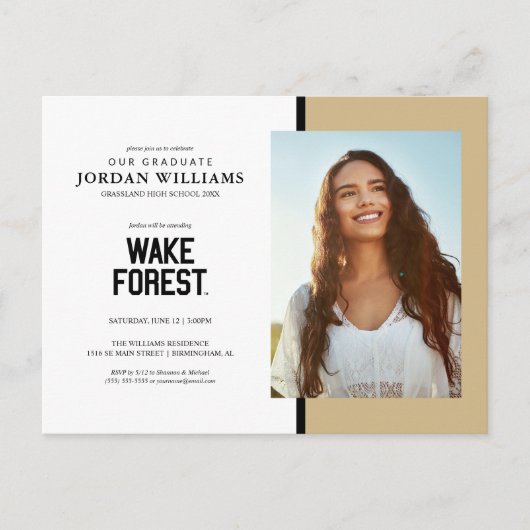 Universität weck Forest | Geweckt Wald Ankündigungspostkarte (Vorderseite)