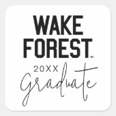 Universität weck Forest | Geweckt Wald Quadratischer Aufkleber (Vorderseite)