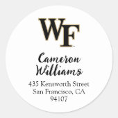 Universität weck Forest | WF Runder Aufkleber (Vorderseite)