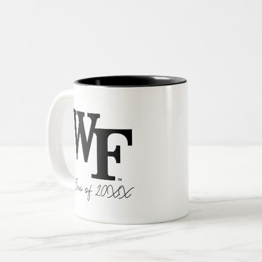 Universität weck Forest | WF Zweifarbige Tasse (Vorderseite Links)