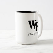 Universität weck Forest | WF Zweifarbige Tasse (VorderseiteRechts)