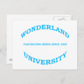Universität Wonderland Postkarte (Vorne/Hinten)