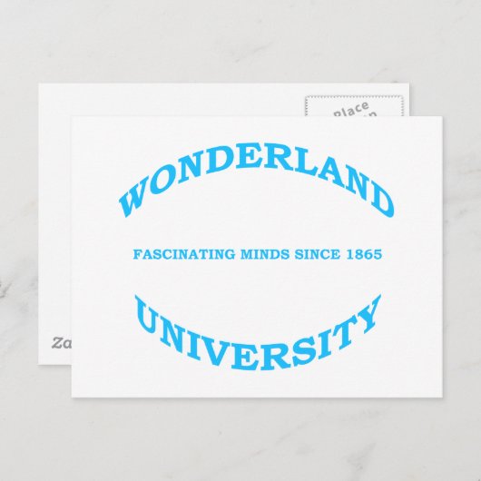 Universität Wonderland Postkarte (Vorne/Hinten)