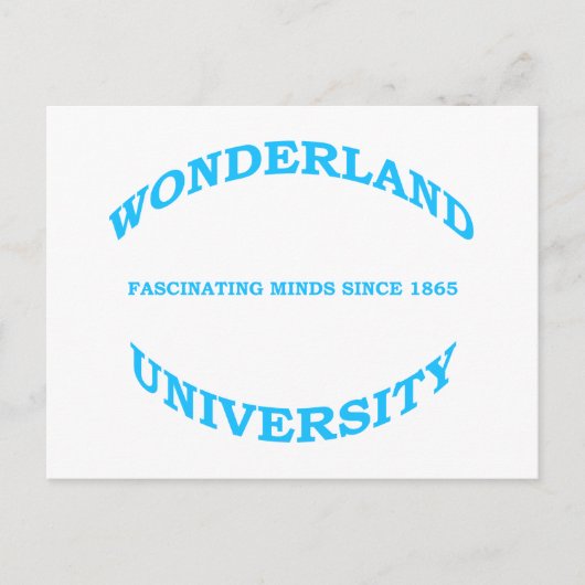 Universität Wonderland Postkarte (Vorderseite)