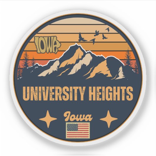 Universitätshöfe, Iowa Aufkleber (Vorderseite)