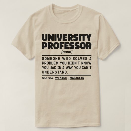 Universitätsprofessor Noun Class Instructor Funny T-Shirt (Design vorne)