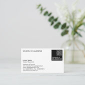 Universitätsstil - Schwarz Visitenkarte (Stehend Vorderseite)