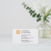 Universitätsstil v2 visitenkarte (Stehend Vorderseite)