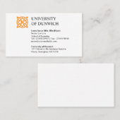 Universitätsstil v2 visitenkarte (Vorne/Hinten)