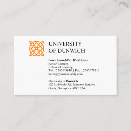 Universitätsstil v2 visitenkarte