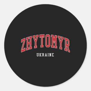 Universitätsstil Zhytomyr Ukraine Runder Aufkleber