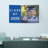 University 2025 Abschluss Blue Foto Grad Party Banner (Messeveranstaltung)