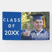 University 2025 Abschluss Blue Foto Grad Party Banner (Horizontal)