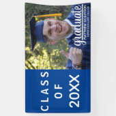 University 2025 Abschluss Blue Foto Grad Party Banner (Vertikal)