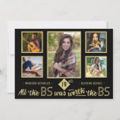 University Abschluss Foto Bachelors Abschluss Part Einladung (Vorderseite)