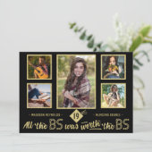 University Abschluss Foto Bachelors Abschluss Part Einladung (Stehend Vorderseite)