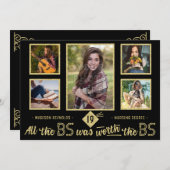 University Abschluss Foto Bachelors Abschluss Part Einladung (Vorne/Hinten)